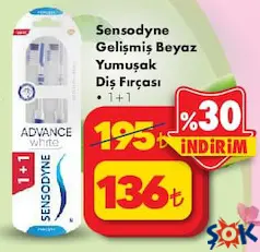 SENSODYNE GELİŞMİŞ BEYAZ YUMUŞAK DİŞ FIRÇASI 2'Lİ fiyat ve kampanya bilgisi